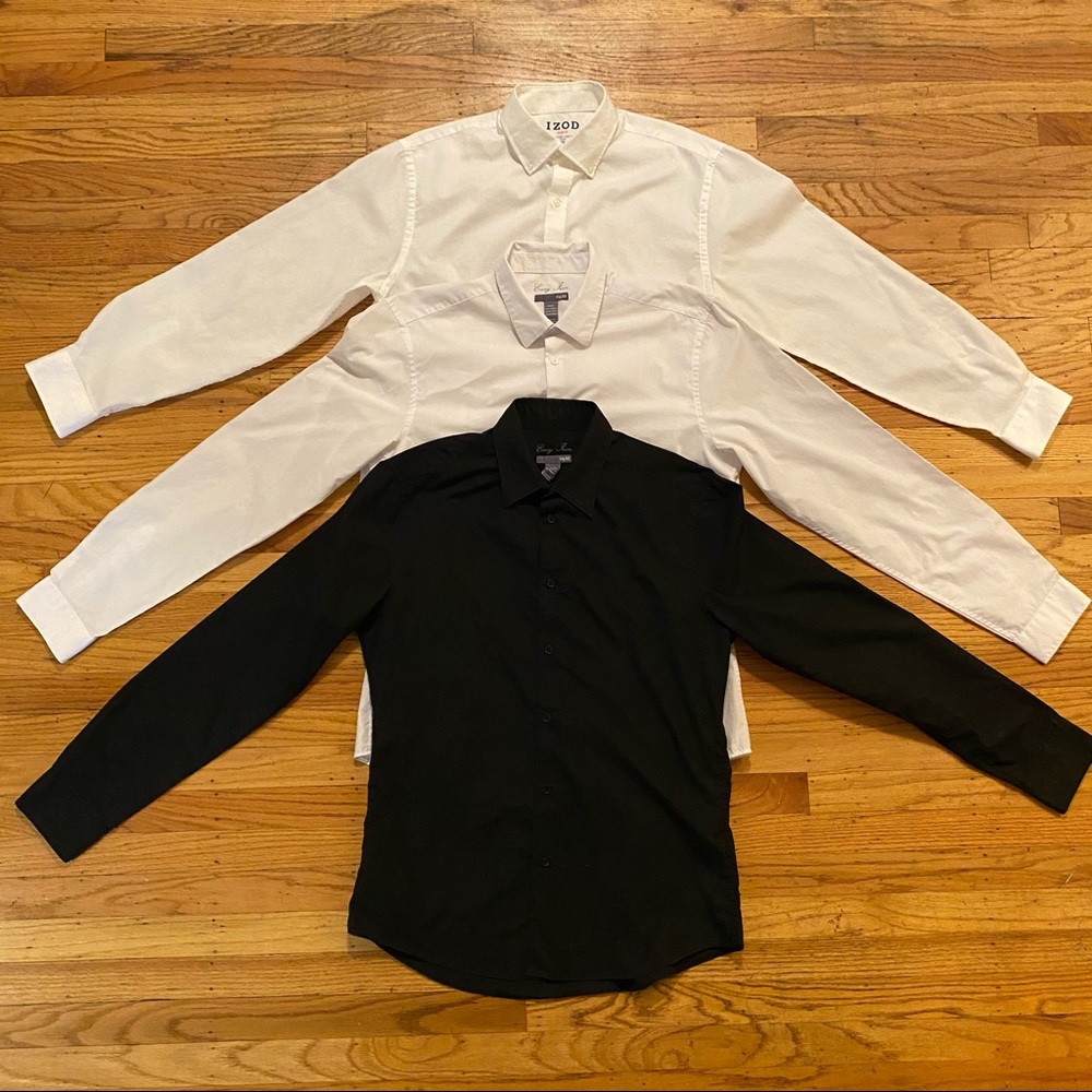 Lot of 3 dress button down shirts size medium